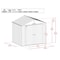Arrow Storage Products 310 cu ft PermaPlate Steel Peaked Roof Storage Shed, Anthracite EG86AN - alternate 6